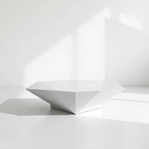 Mesa de centro com design geométrico moderno.